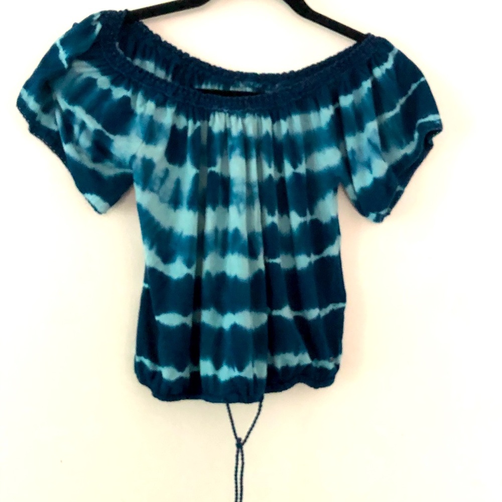 Sz xs/tp American Eagle tie dye top blue